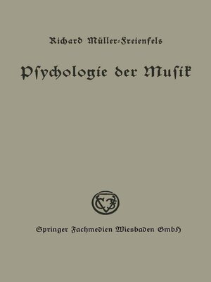 cover image of Psychologie der Musik